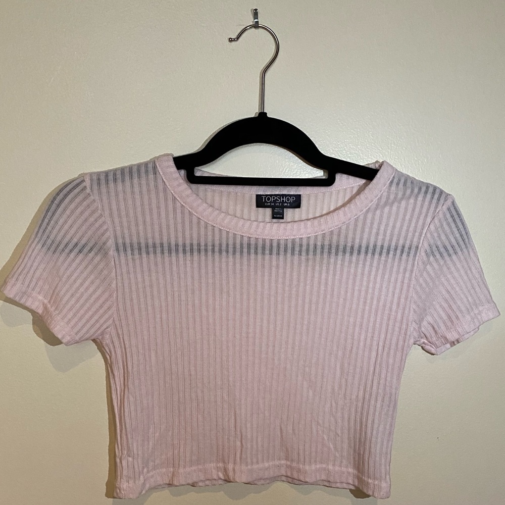 baby pink crop top